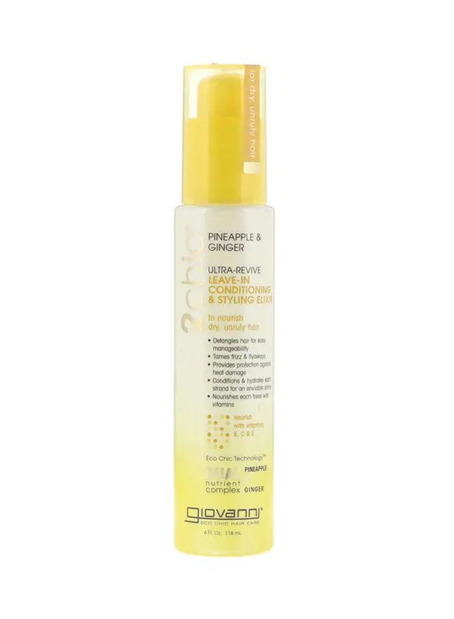 Giovanni 2Chic Pineapple And Ginger Ultra-Revive Leave-In Conditioning And Styling Elixir 118ml