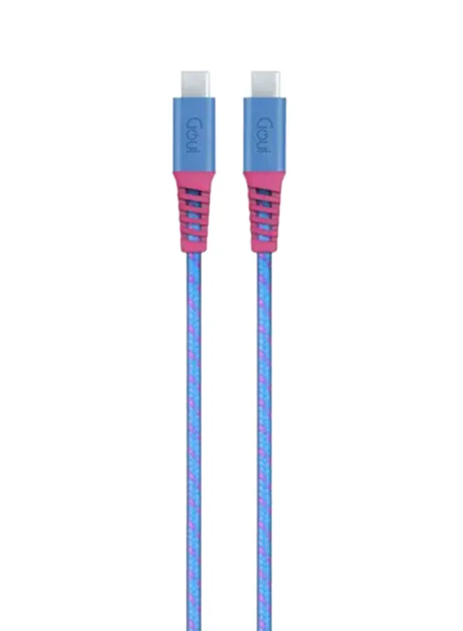 Goui Type C To Type C Charging Cable Blue/Pink