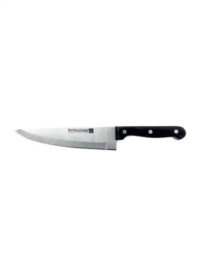 Royalford Stainless Steel Chef Knife Black/Silver 9inch