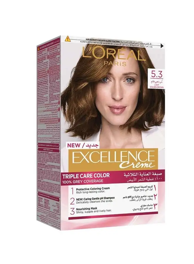 L'OREAL PARIS Excellence Creme 5.3 Golden Light Brown 192ml