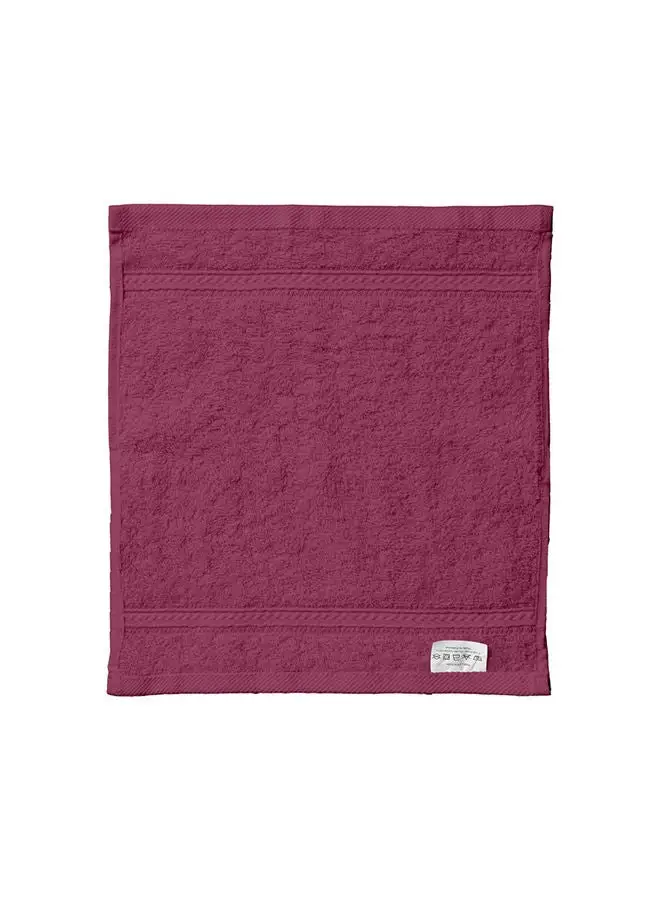 Hotel Linen Klub DEYARCO Princess Terry 100% Cotton 480 GSM Face Towel, Super Soft Quick Dry Highly Absorbent Dobby Border Ring Spun, Size: 30 x 30cm, Fuschia Pink