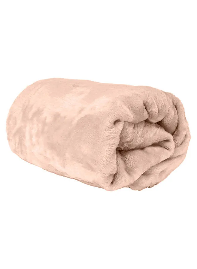 Hotel Linen Klub Double Micro Fleece Flannel Blanket 260 GSM Super Plush and Comfy Throw Blanket Size 200 x 220cm Cream