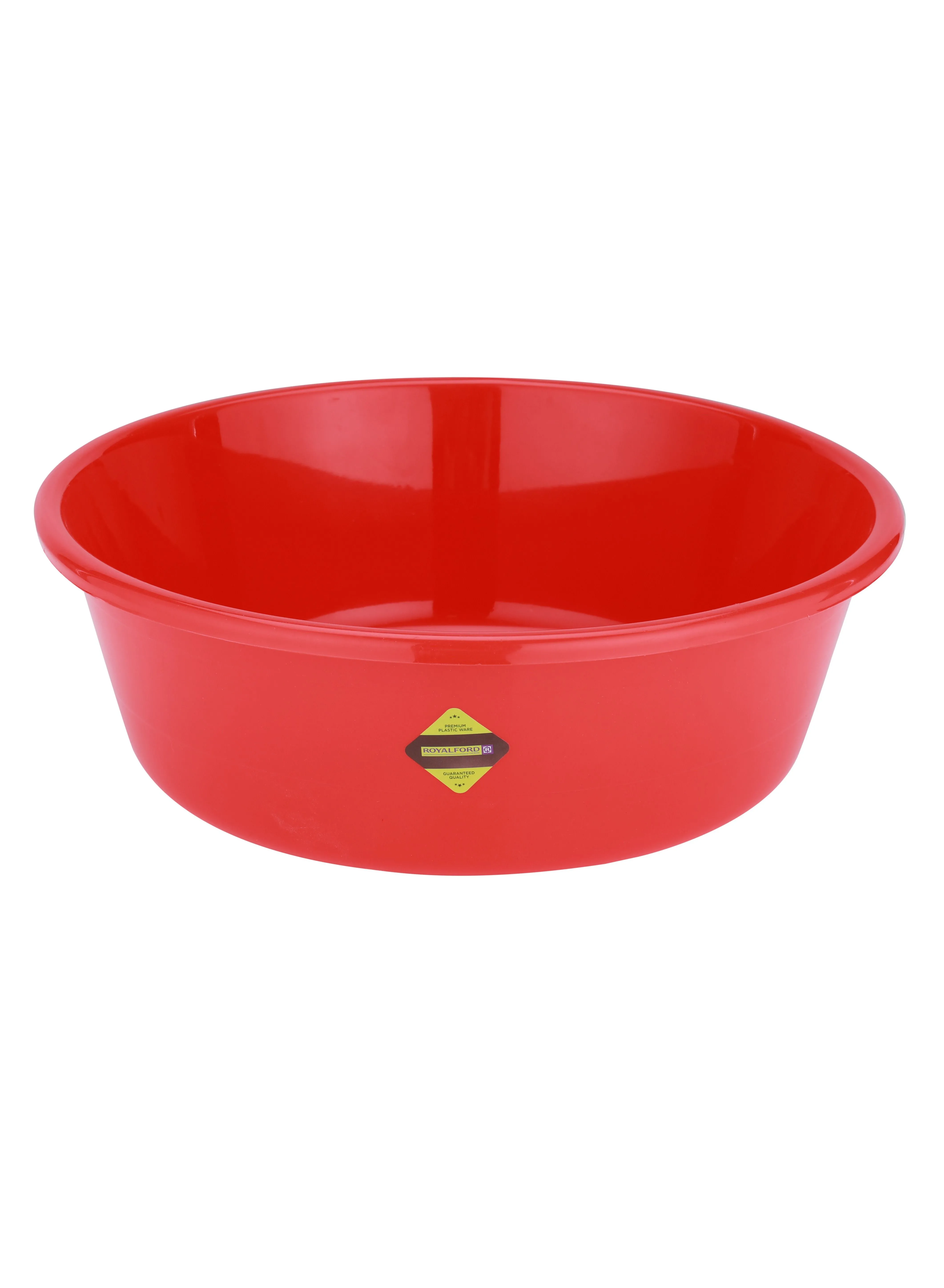 Royalford Multipurpose Non-Slip Tub Plasticware Tub with Ring Plastic Basin 40 Liter Assorted