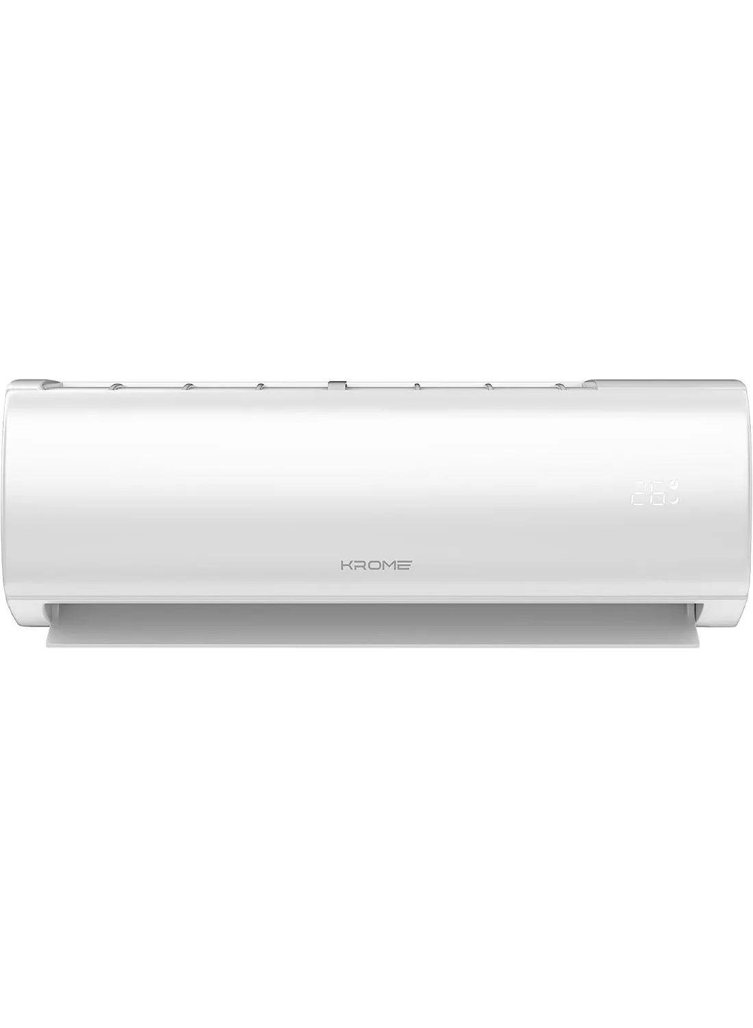 Krome Ac Split Air Conditioner With Advanced Rotary Compressor Technology 30000 Btu Low Noise Environment Friendly R-410A Smooth And Stable Operation 2.5 TON KR-AR30TT3 White