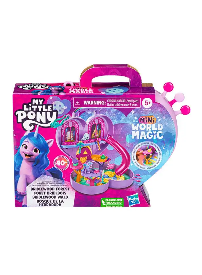 my little Pony Compact Creation Bridlewood Forest Portable Playset With Izzy Moonbow Pony For Kids Ages 5 And Up