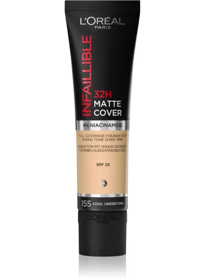 L'OREAL PARIS Infallible 32H Matte Cover Foundation 155 Cool Undertone