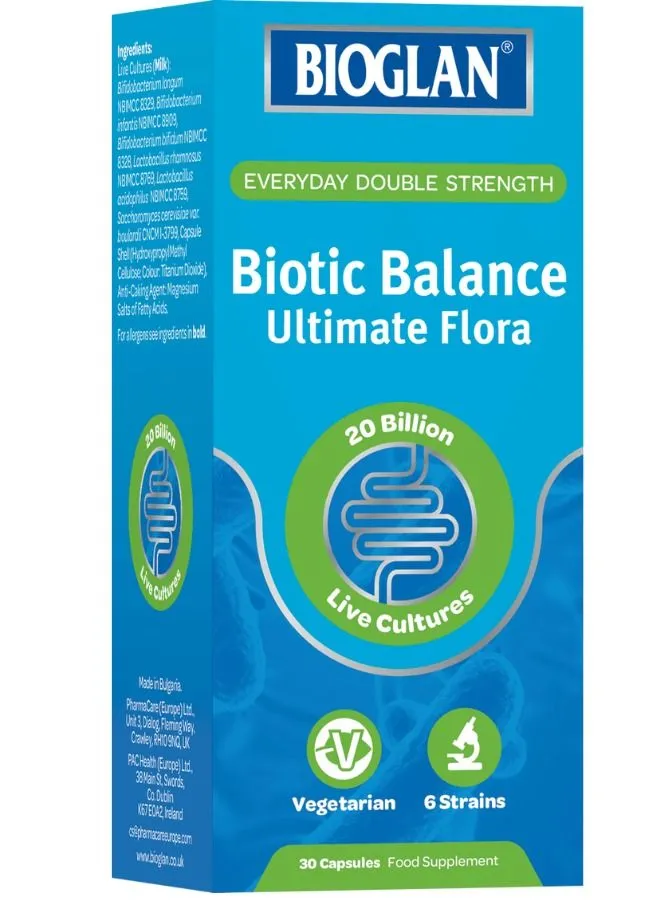 BIOGLAN Biotic Balance 20 Billion Live Cultures  30  Capsules