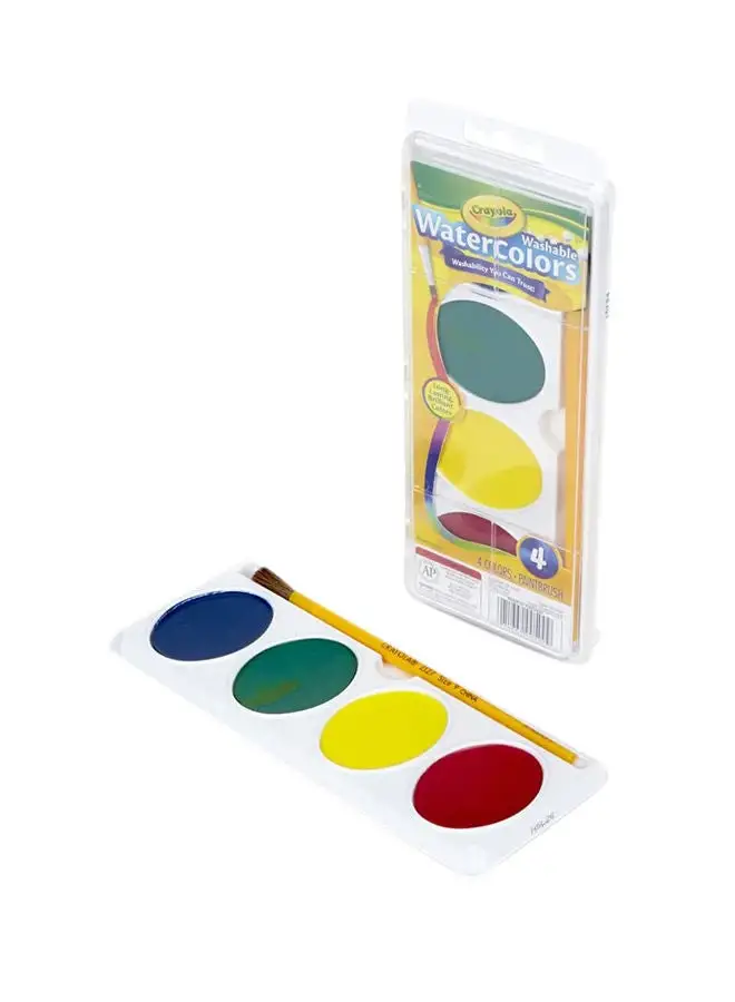 Crayola 4 ct. Jumbo Pans with Plastic Handled Brush