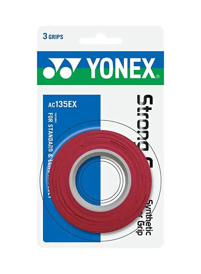 Yonex Yonex AC135EX-3 Strong Grap 3 Wraps, Wine Red