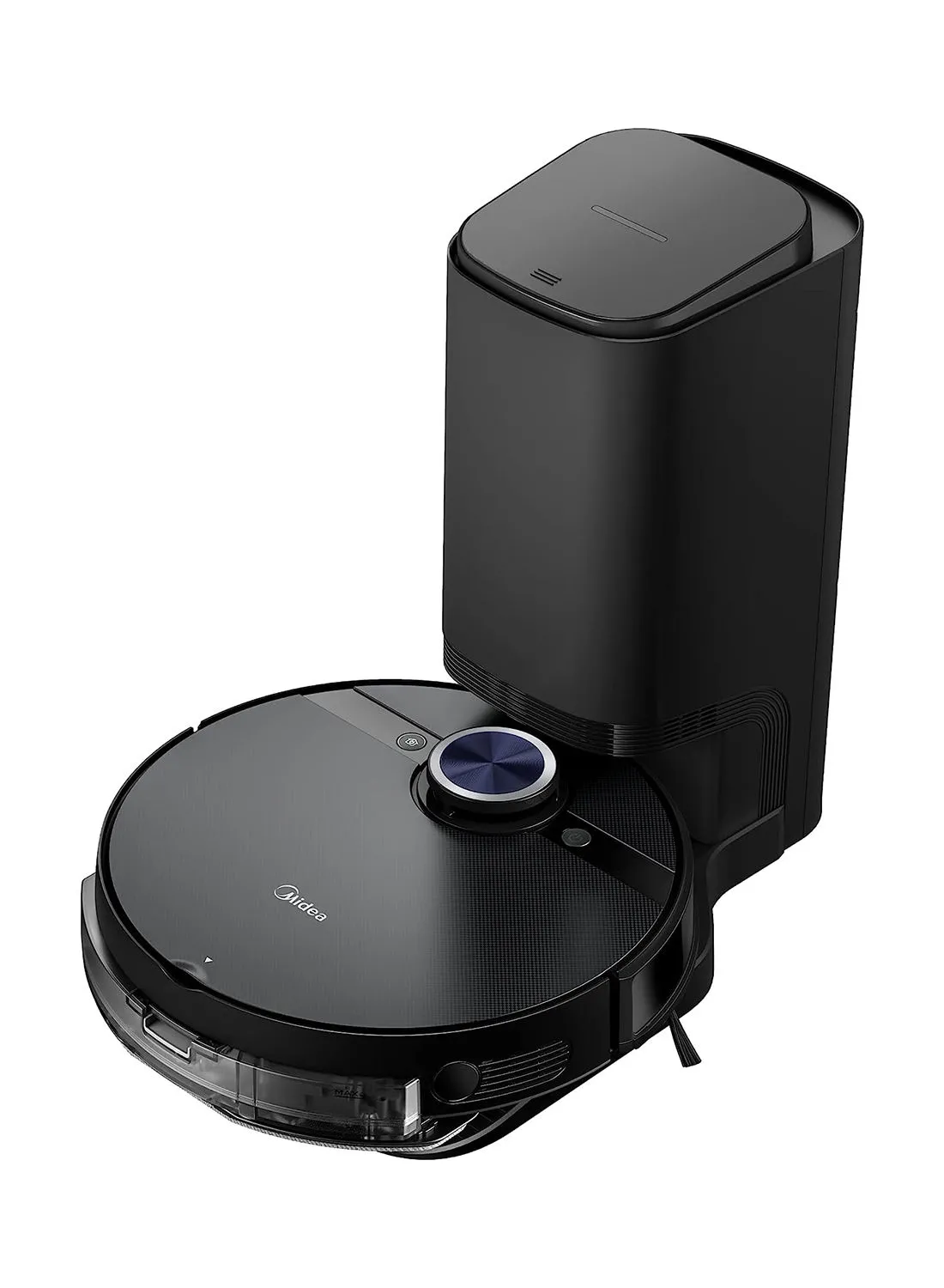 Midea Robot Vacuum cleaner (Auto Clean+Auto Empty), 4000Pa Strong Suction with BLDC motor App & Voice Control with Msmartlife, Dust Bin In Station is 2L for 45 days, carpet sensor, Display screen 240.0 W S8+ Black