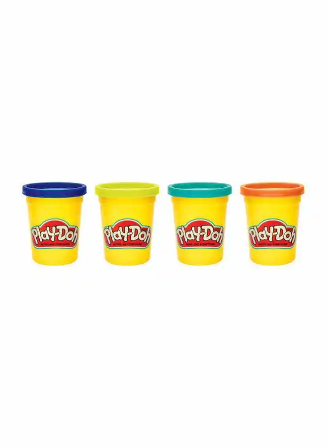 HASBRO - PLAYDOUGH Play-Doh Modeling Compound 4-Pack Of 4-Ounce Cans (Wild Colors)