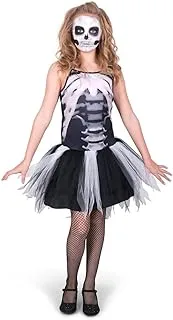 Mad Toys Trick or Treat Skeleton Cute Tutu Dress Spooky Theme Party Halloween Child Costumes, 11-12 Years