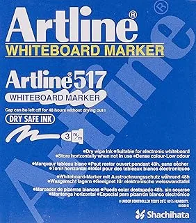 Artline 2.0mm Medium Bullet Tip Dry Wipe Marker - Brown (Pack of 12)