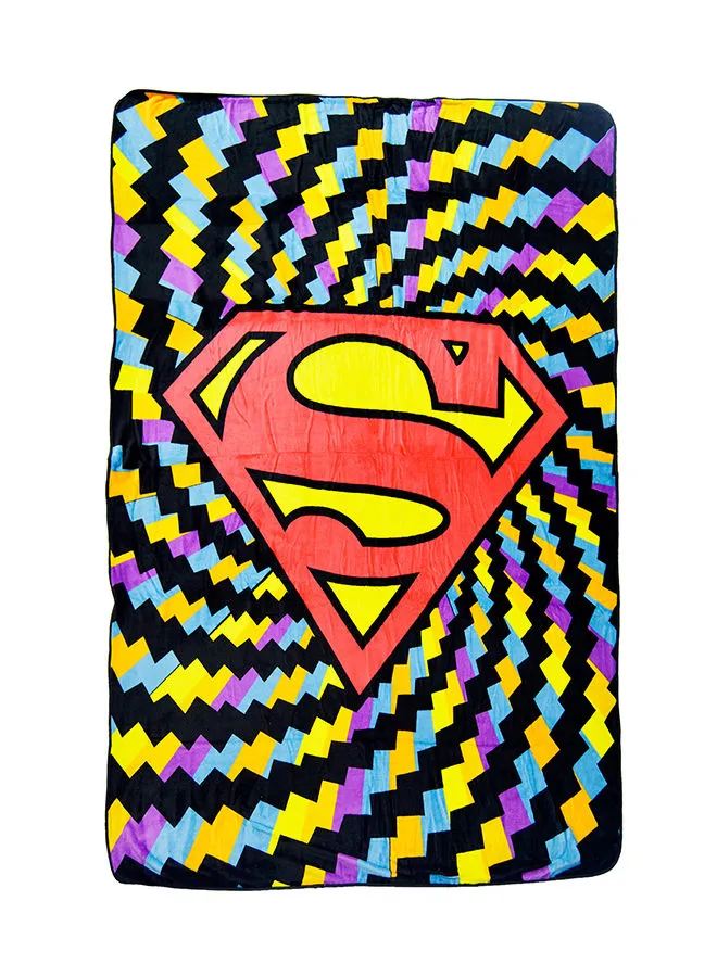 Warner Bros Supeman Design  Flannel Blanket Polyester Multicolour 160x220cm