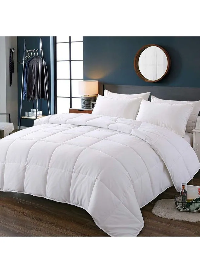 Maestro 6-Piece Comforter Bedding Set Polyester White 220x240cm