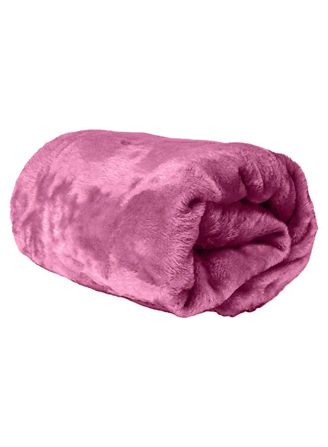 Hotel Linen Klub Single Micro Fleece Flannel Blanket 260 GSM Super Plush and Comfy Throw Blanket Size 150 x 200cm Rose Pink