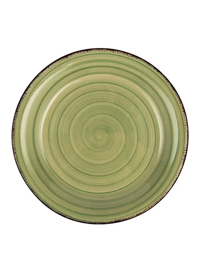 NAVA Nava Stoneware Oil Green Side Plate Lines 19Cm