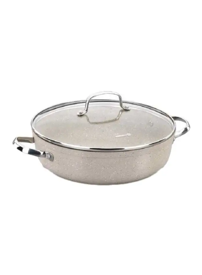 Korkmaz Granite Non-Stick Cook Braiser Beige/Silver 24x6.5cm