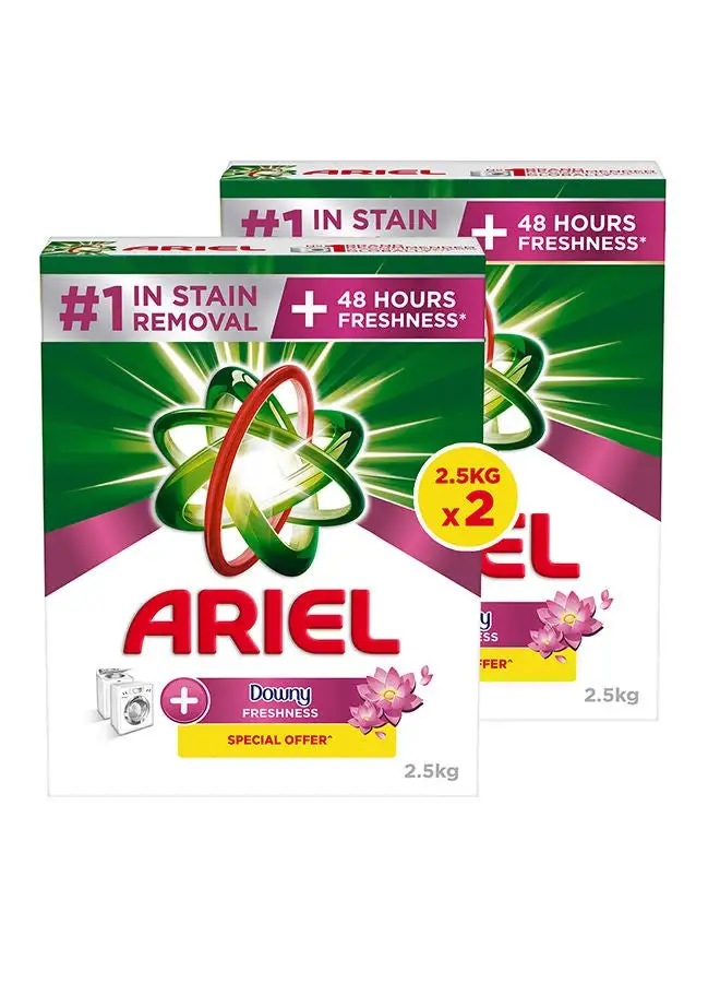 Ariel Downy Fresh Laundry Detergent Powder Pack of 2 2.5kg