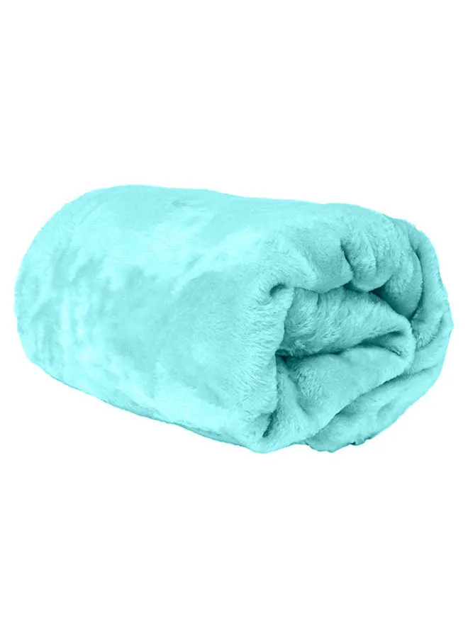 Hotel Linen Klub Double Micro Fleece Flannel Blanket 260 GSM Super Plush and Comfy Throw Blanket Size 200 x 220cm Aqua