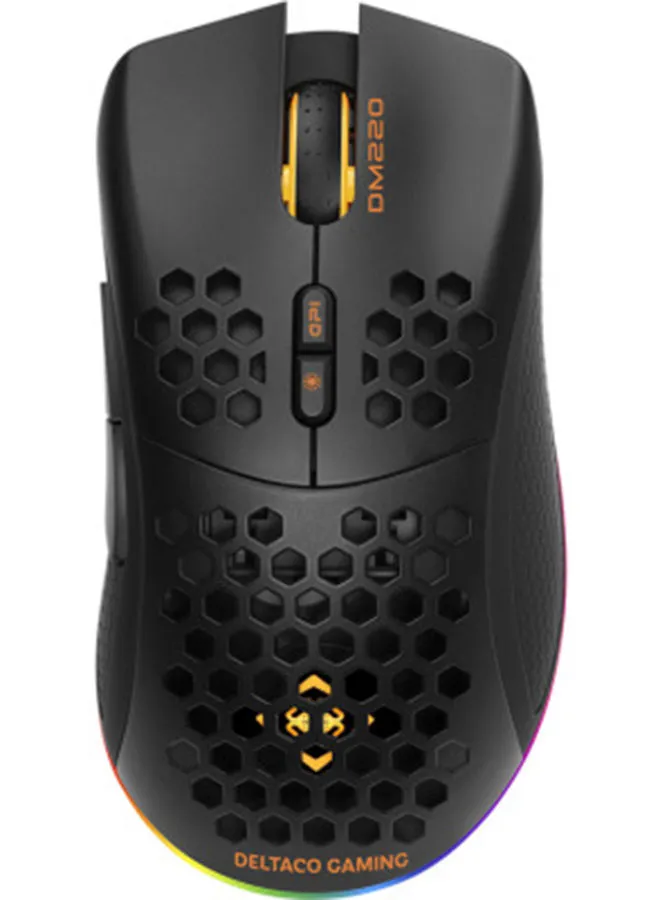 DELTACO DM220 Wireless RGB Gaming Mouse Ultralight - Black