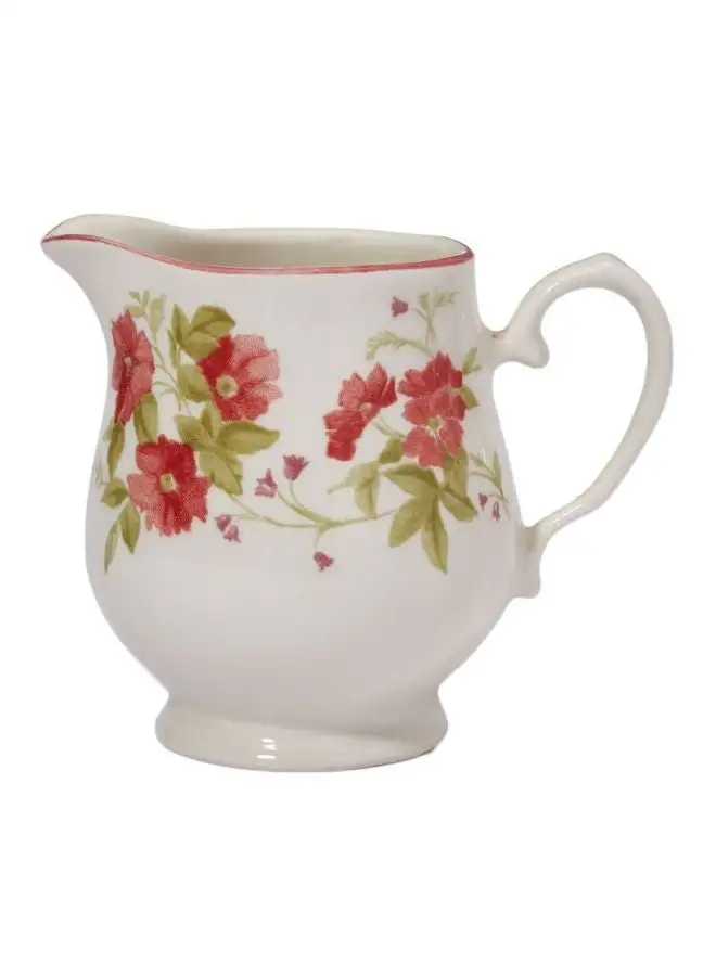 Claytan Floral Printed Creamer White/Pink/Green 210ml