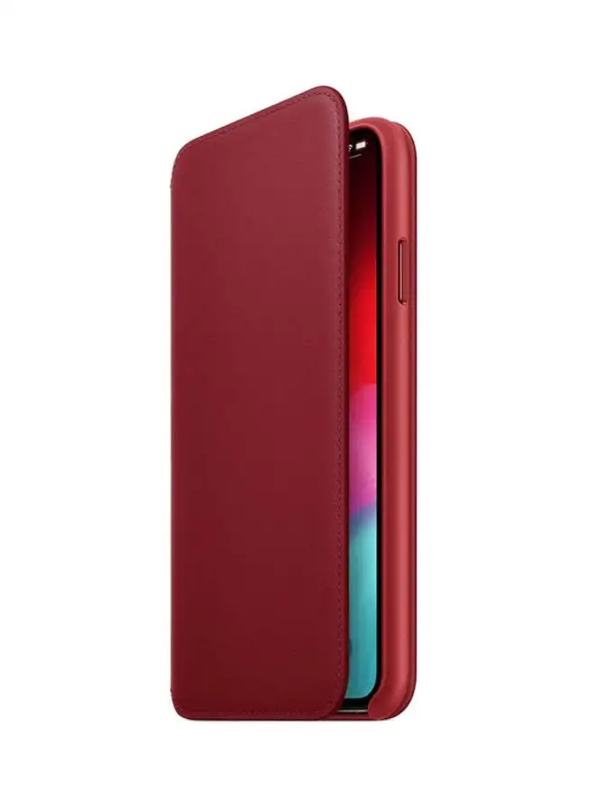 Apple Folio Case Cover For Apple iPhone XS Max Red