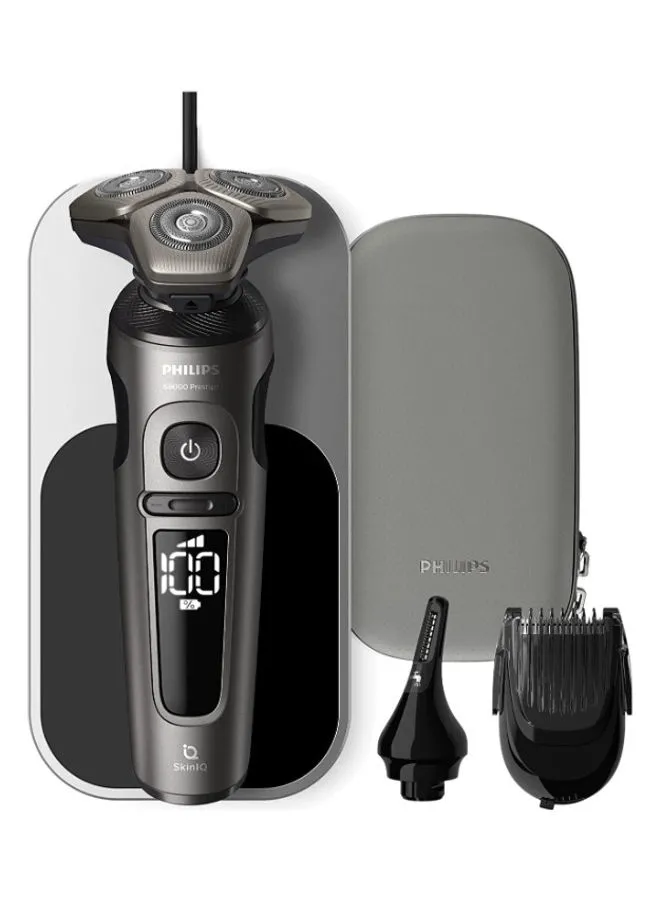 Philips Series 9000 Prestige Wet And Dry Electric Shaver SP9871/22, 2 Years Warranty Carbon Grey