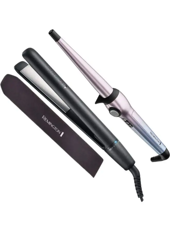 REMINGTON Hair Straightener Set RES3700 And RECI5408 Black