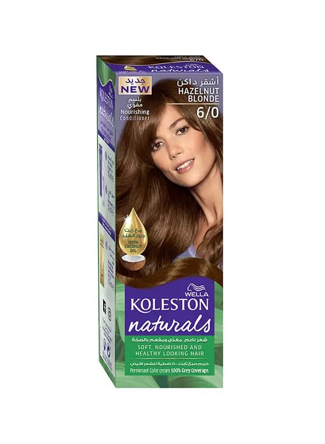 WELLA Koleston Naturals Hair Color 6/0 Hazelnut Blonde