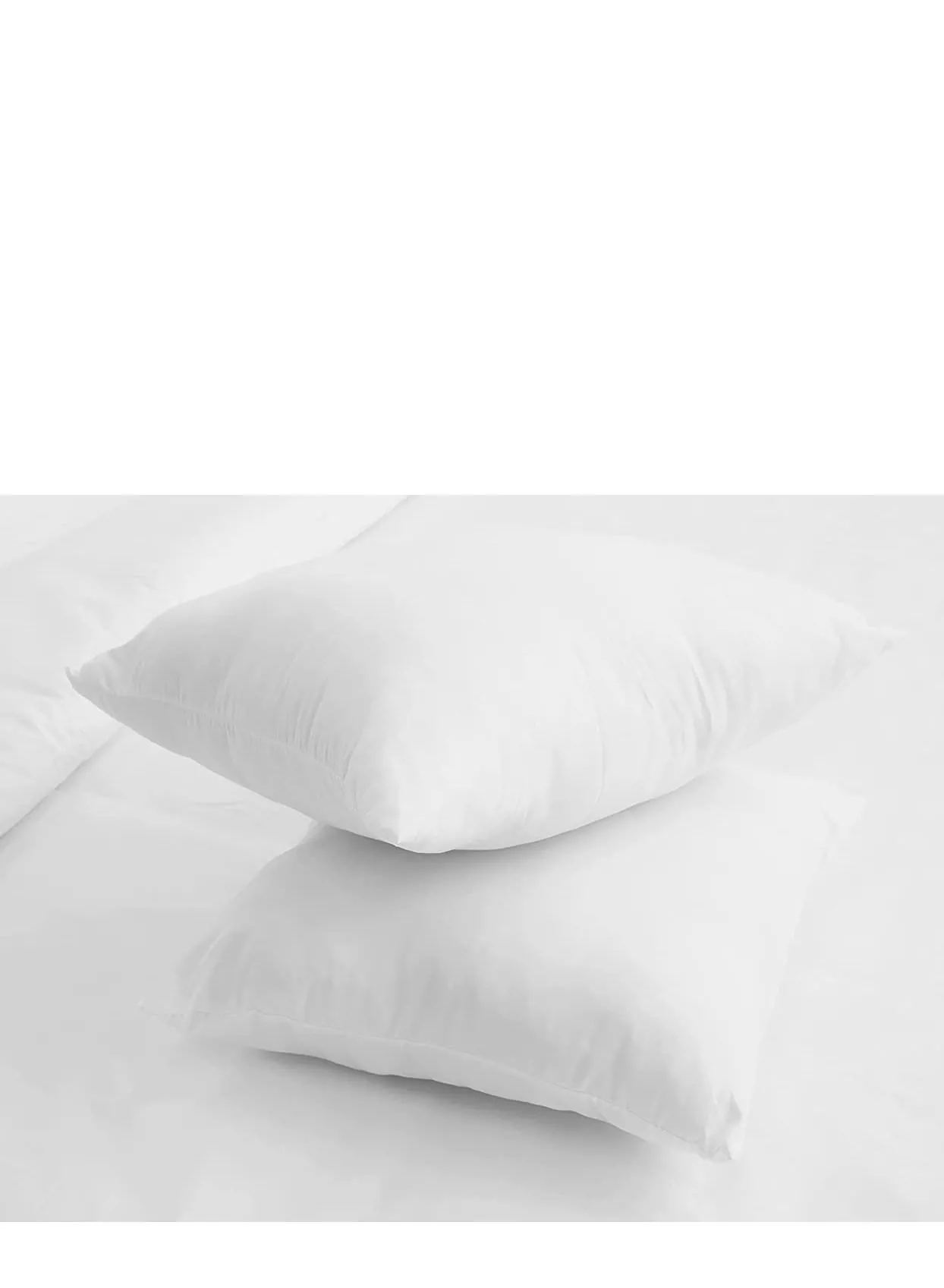 نسيج خارجي Maestro Maestro Cushion Filler Microfiber ، 700 جرام مع حشوة ألياف مجوفة ، مقاس: 65 × 65 ، أبيض