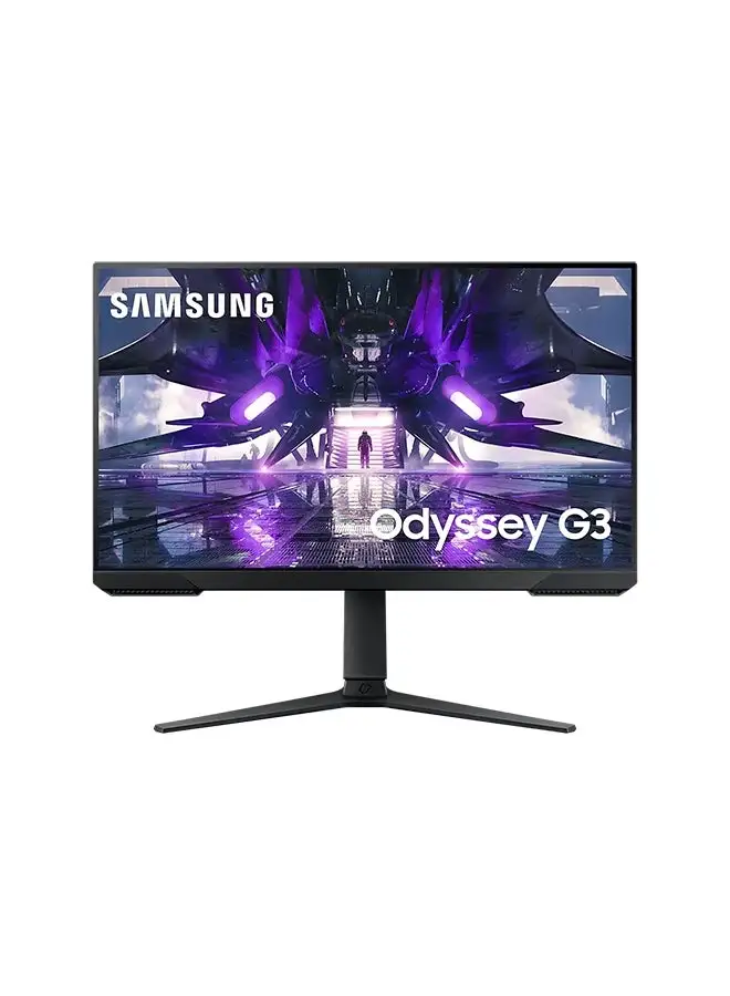 شاشة الألعاب Samsung Odyssey G3 مقاس 27 بوصة AG320 مع معدل تحديث 165 هرتز ووقت استجابة 1 مللي ثانية | AMD Free Sync، تصميم مريح للارتفاع قابل للتعديل، أوضاع الإمالة والدوران والمحور، LS27AG320NMXUE أسود