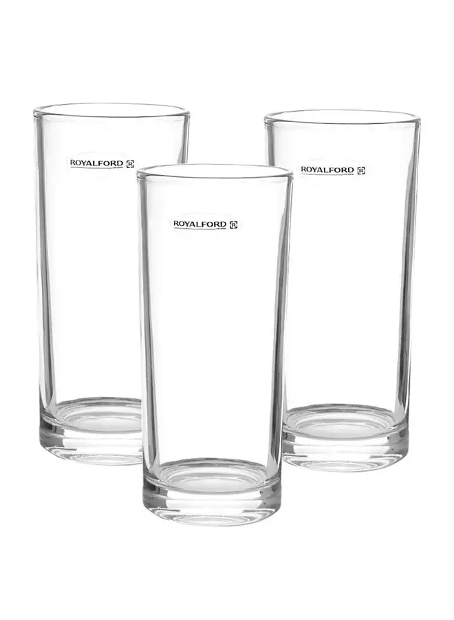 Royalford 3-Piece Glass Tumbler Set Clear 310.0ml