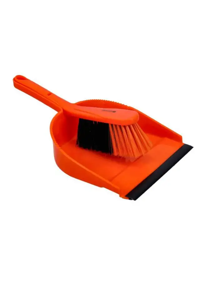 Royalford Dust Pan And Brush Set Orange