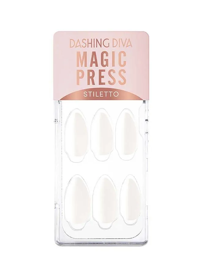 DASHING DIVA Magic Press Titanium Edge White