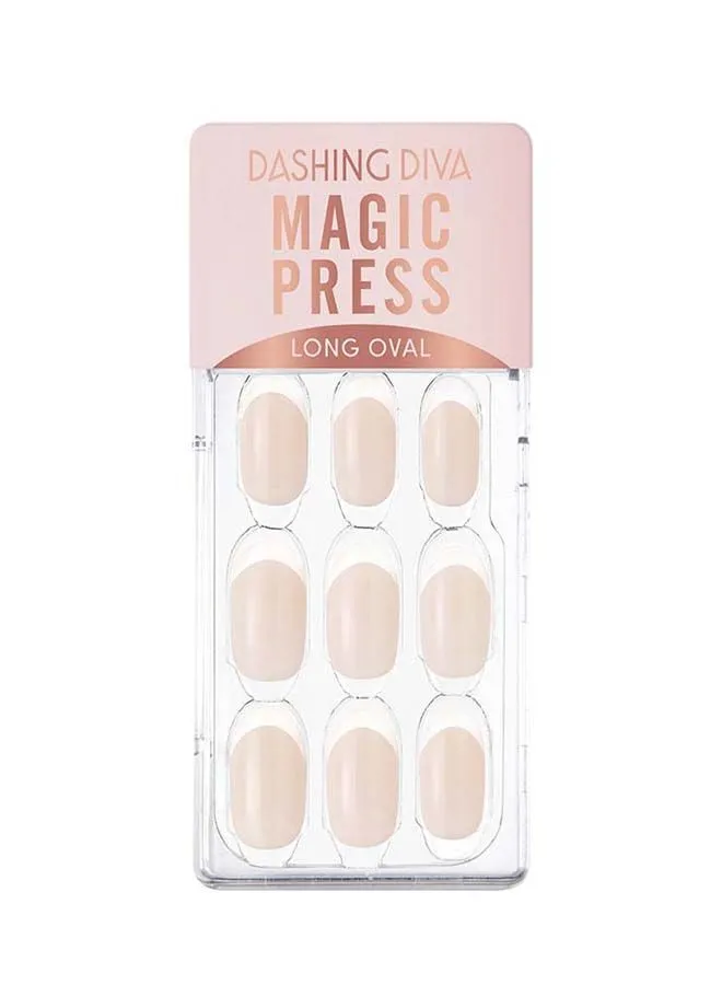 DASHING DIVA Magic Press Beige Glass Edge