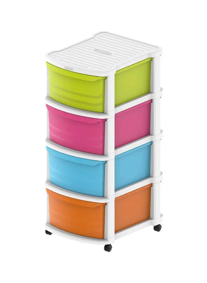 Cosmoplast Mp Storage Cabinet-4 White Mix 52x42x70cm