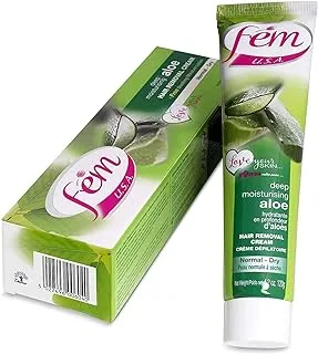 Fem Usa Hair Removal Cream With Aloe Vera For Deep Moisturizing- 120 gm - Twin Pack