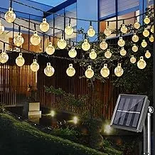 Sulfar Solar String Lights Outdoor, 30 LED Crystal Ball Fairy Waterproof Powered for Garden, Home, Party, Gazebo, Lawn, Patio (Warm White)