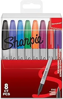 Sharpie Fine Point Permanent 8 Markers in Blister Pack, Assorted