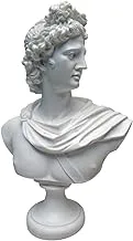 Design Toscano PD72520 Apollo Belvedere Bust Statue, 12.5 Inch, White