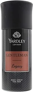 Yardley Gentleman Legacy Body Spray, Charismatic Masculine Fragrance With Oriental Woody Notes, 150 ml