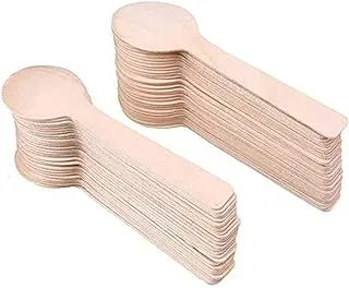 PARTY TIME - 20Pcs. Disposable Wooden Spoon Mini Ice Cream Spoon Wood Western Dessert Scoop Wedding Party Tableware Kitchen Accessories