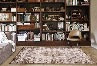 Al Salem Kahraman Collection Carpet Classic Tradition Area Rug 250 CM X 350 CM Gold