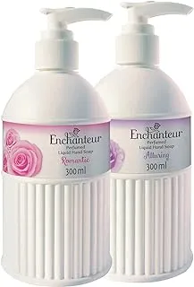 Enchanteur Liquid Hand Soap, Floral Fragrance, Romantic & Alluring, 2 X 300 ml