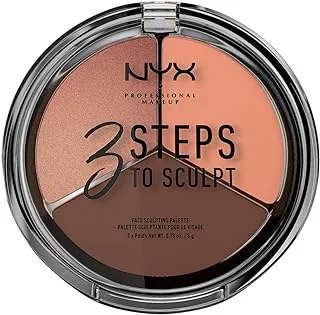 NYX PROFESSIONAL MAKEUP 3 Steps to Sculpt Face Sculpting Palette, Deep 04