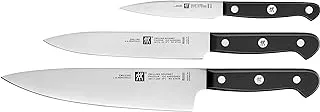 Zwilling Gourmetr 3pc Knife Set. Forged Special Formula High-Carbon stainless steel. Ice-hardened. Precision honed. Ergonomic handle. Set: Chefs Knife, Slicing Knife, Paring Knife. Made in Germany