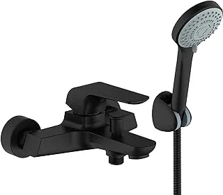 Hesanit Elite Single Lever Basin Mixer with Pop-up Waste - Matt Black 7002MB