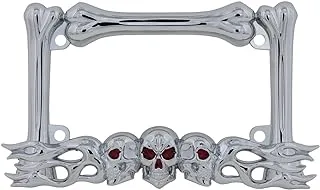 Pilot Automotive WL254-C 'Skull/Flames' Motorcycle License Plate Frame