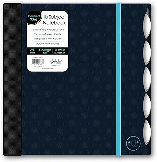 iScholar iQ Poly Fashion Cover 10 Subject Notebook, College Ruled, 27.9 cm x 21.6 cm, 250 Sheets, Designs Will Vary (58912)